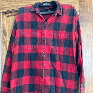 MADEWELL Black and Red Oversize Flannel Size XS